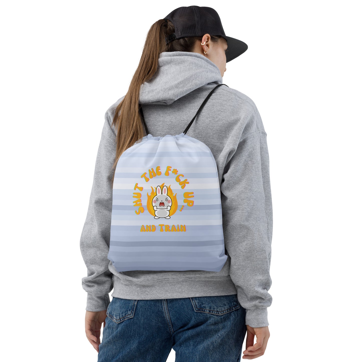 STFU Lines Drawstring bag