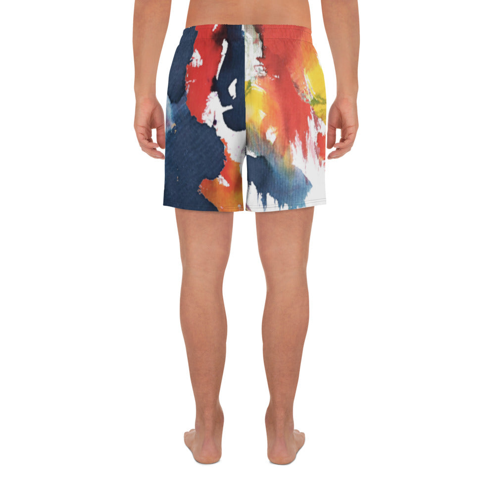 Paint Splash All-Over Print Unisex Athletic Long Shorts