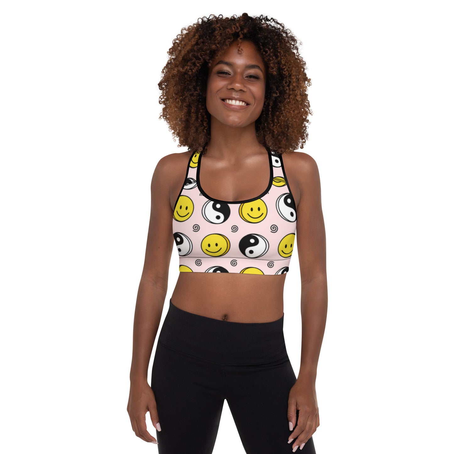 Smiley Padded Sports Bra