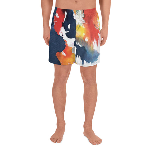 Paint Splash All-Over Print Unisex Athletic Long Shorts