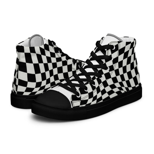 Abstract Men’s high top canvas shoes