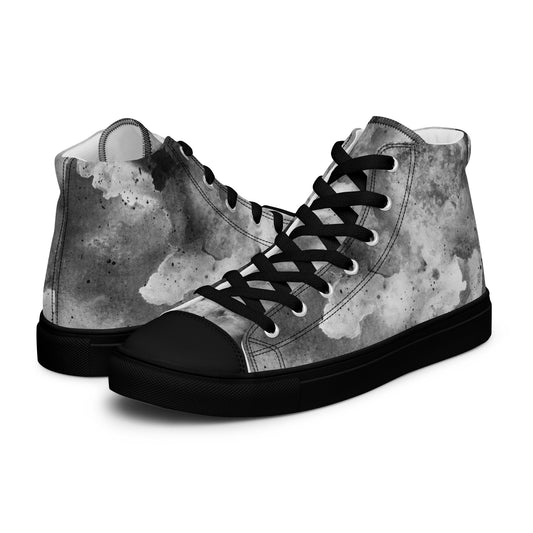 Smoke Men’s high top canvas shoes