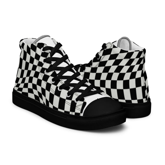 Abstract Men’s high top canvas shoes