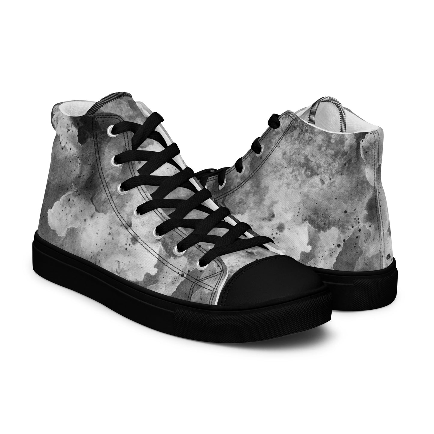 Smoke Men’s high top canvas shoes