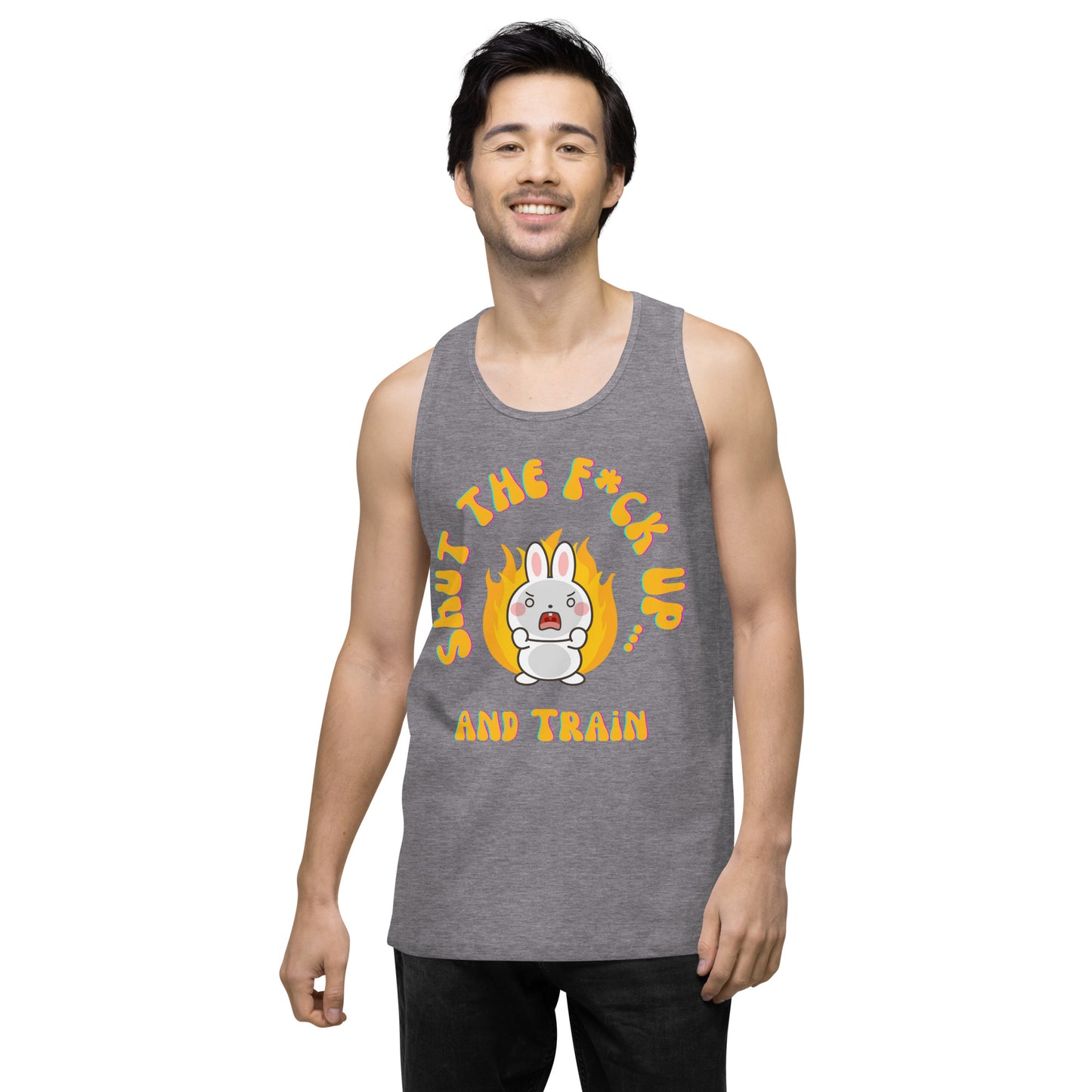 STFU and Train Bunny Men’s premium tank top