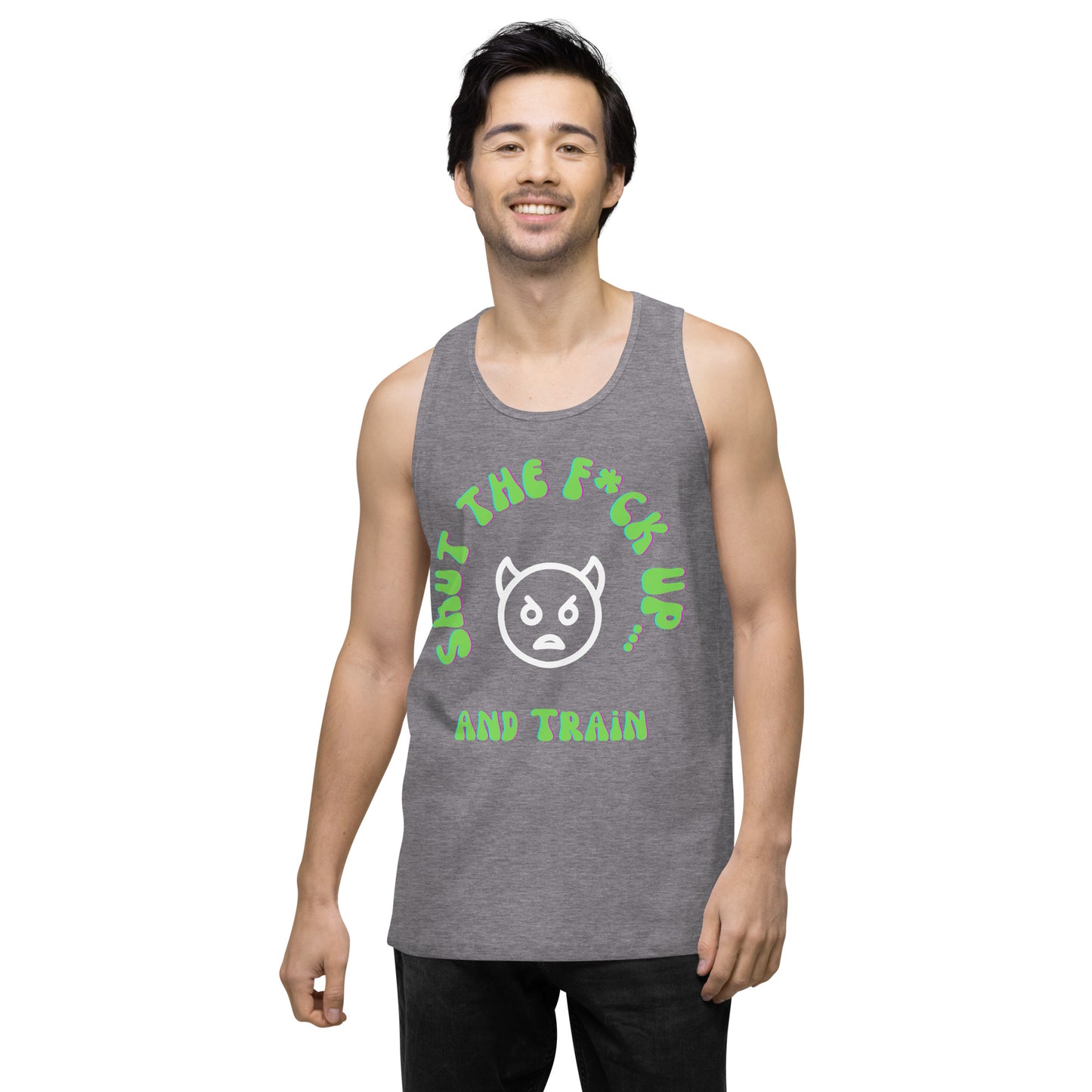 STFU and Train Devil Men’s premium tank top