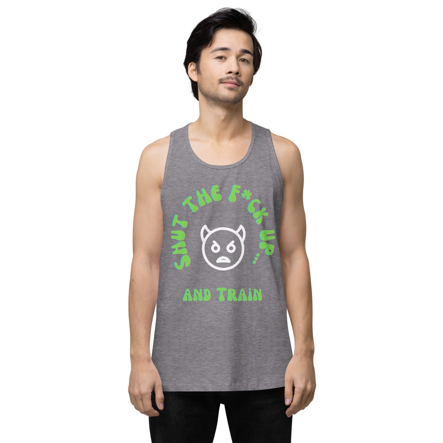 STFU and Train Devil Men’s premium tank top