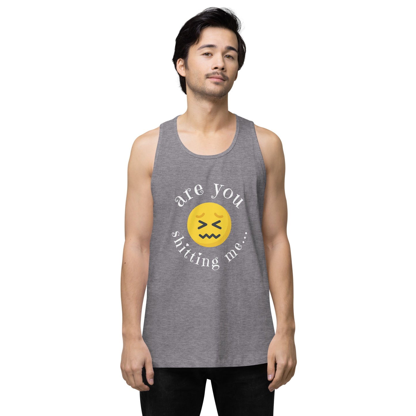 Are You Shitting Me Emoji Anger Men’s premium tank top