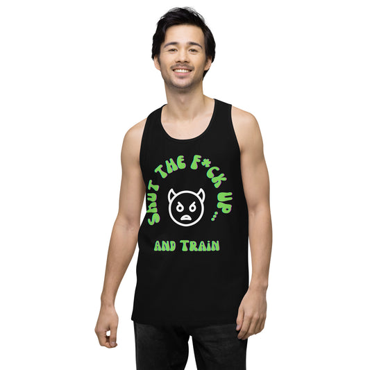 STFU and Train Devil Men’s premium tank top