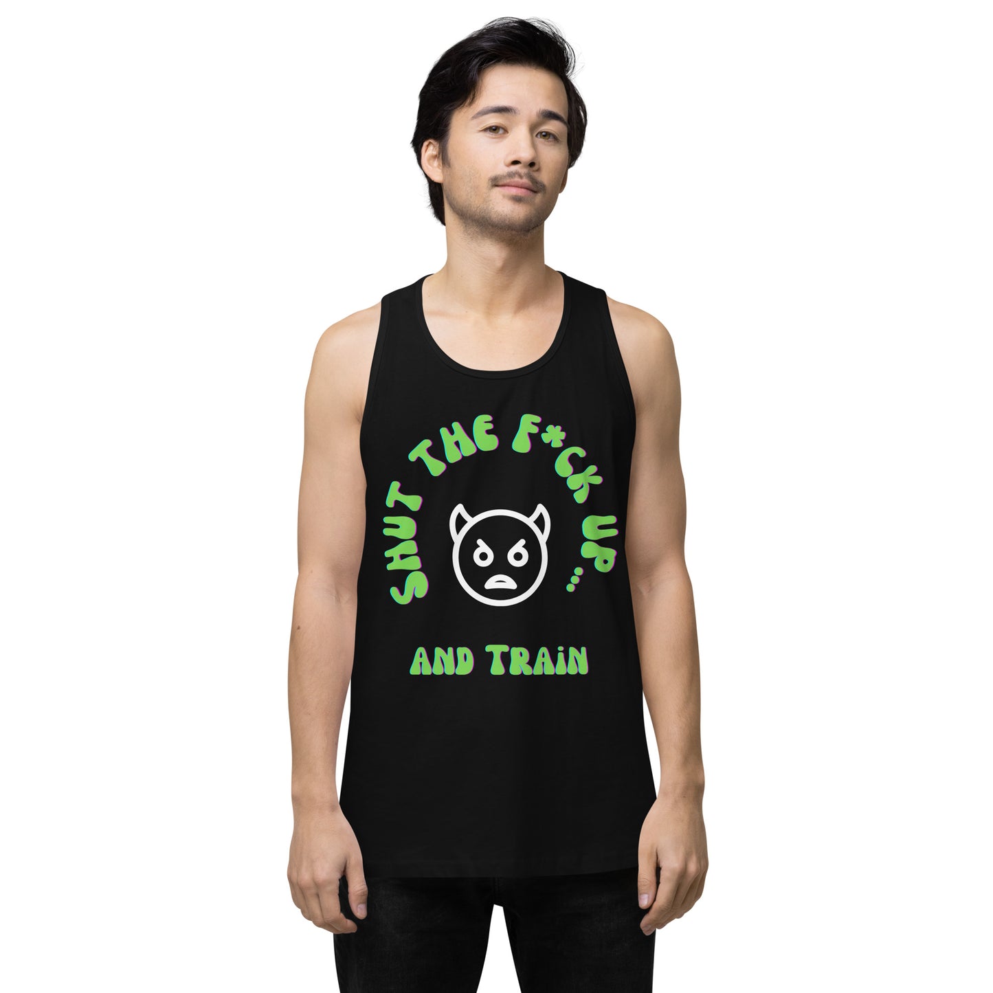 STFU and Train Devil Men’s premium tank top