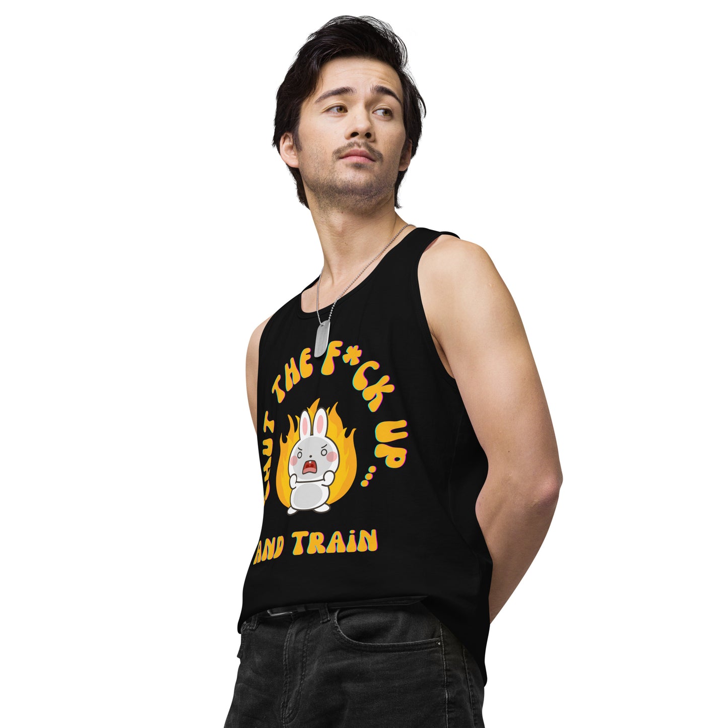 STFU and Train Bunny Men’s premium tank top