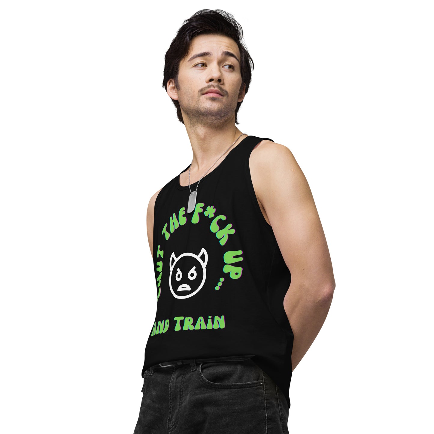 STFU and Train Devil Men’s premium tank top