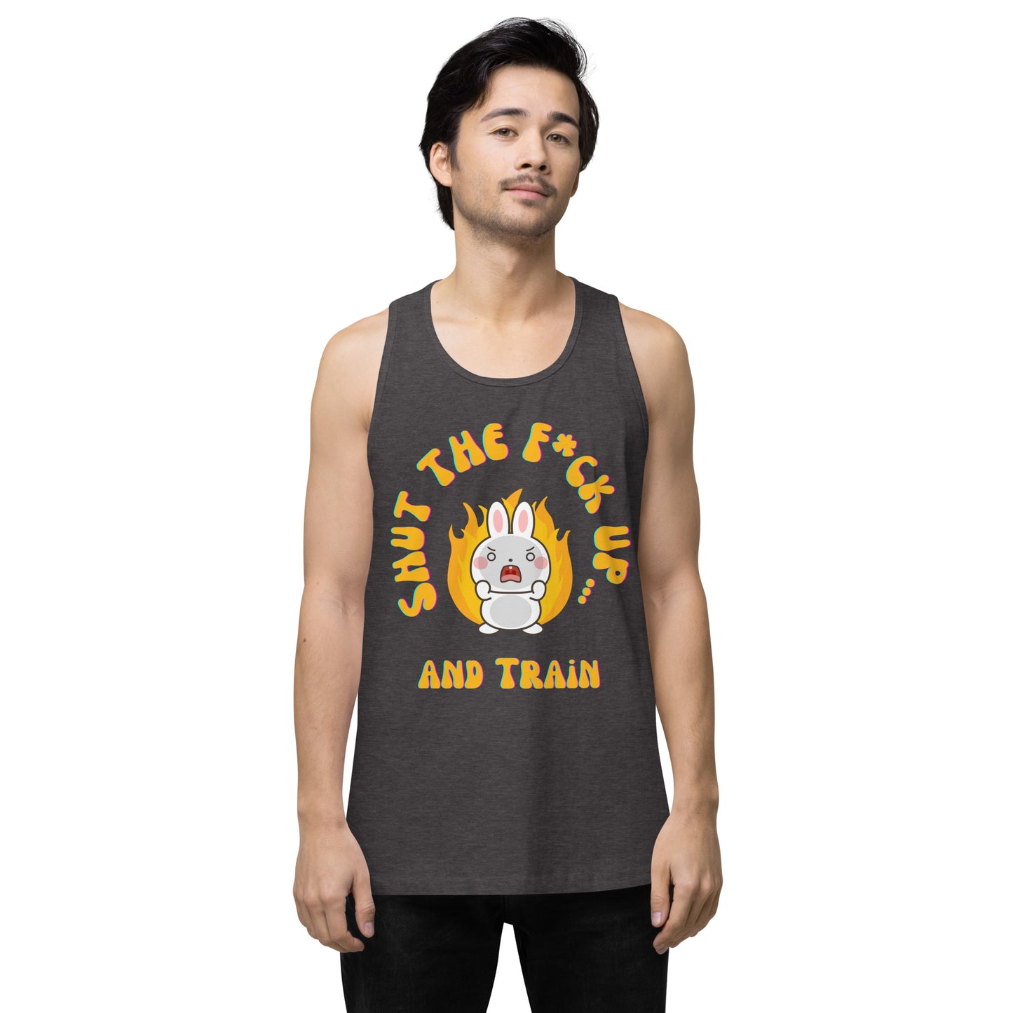 STFU and Train Bunny Men’s premium tank top