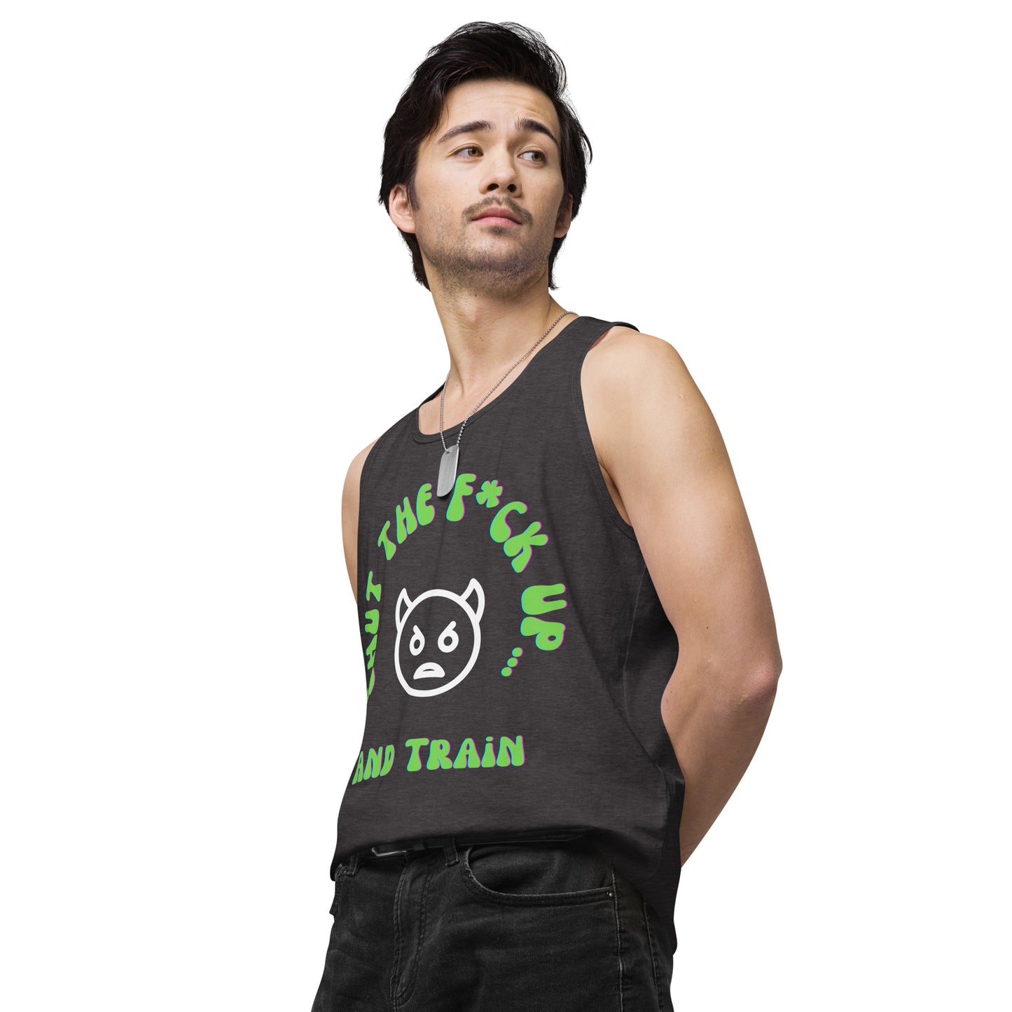 STFU and Train Devil Men’s premium tank top