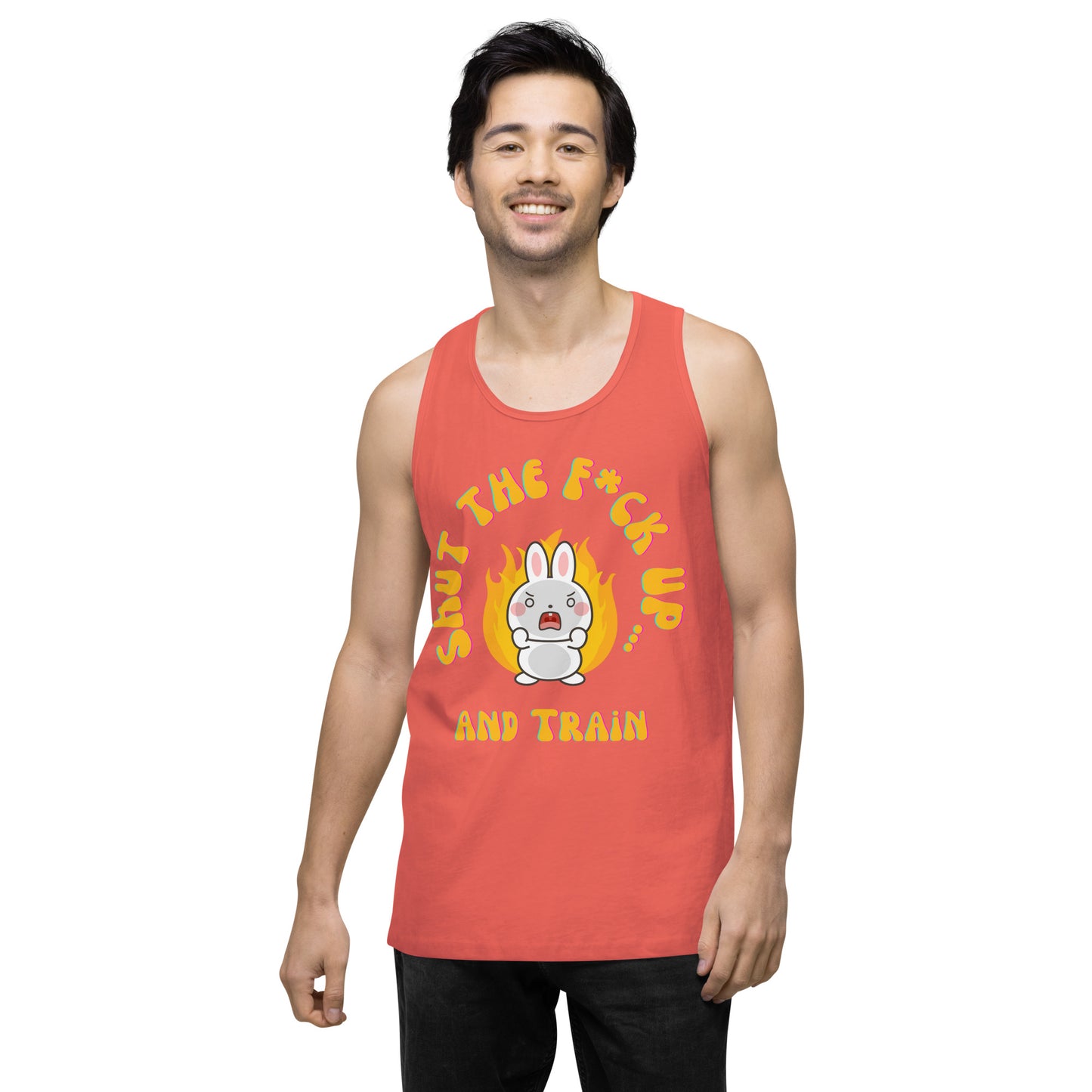 STFU and Train Bunny Men’s premium tank top