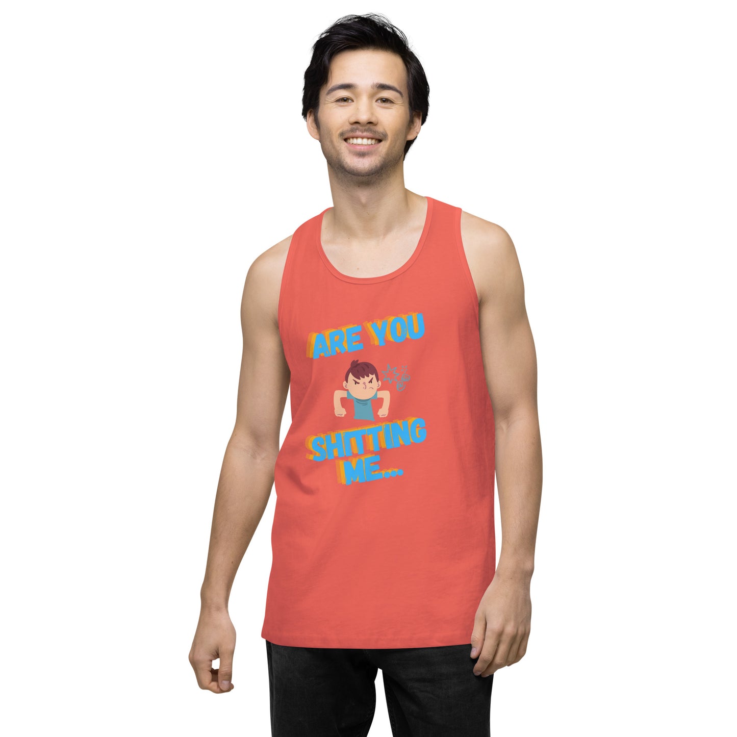 Are You Shitting Me Angry Guy Men’s premium tank top