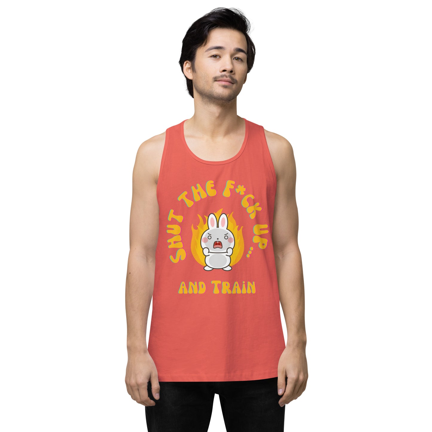 STFU and Train Bunny Men’s premium tank top