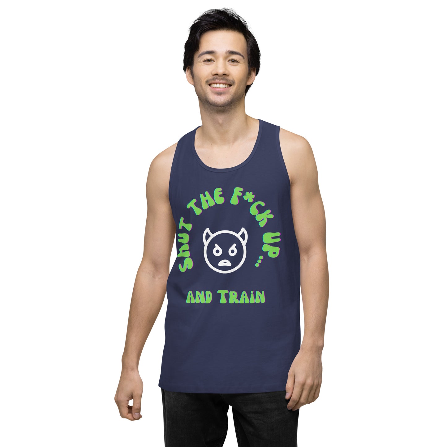 STFU and Train Devil Men’s premium tank top