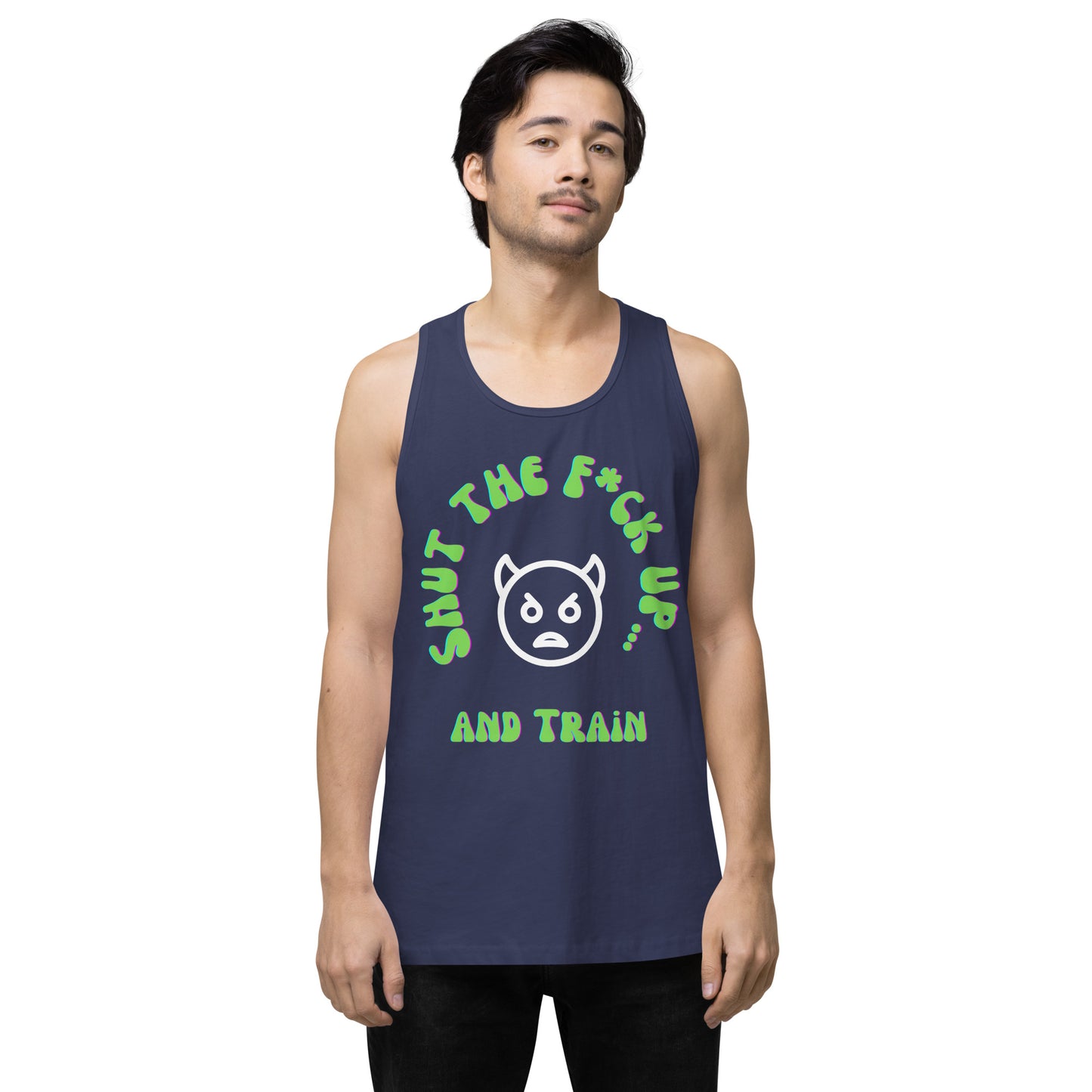 STFU and Train Devil Men’s premium tank top