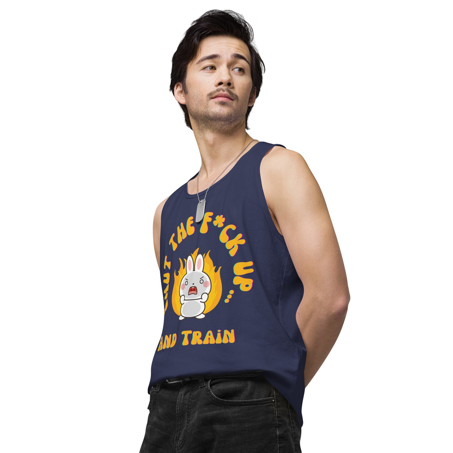 STFU and Train Bunny Men’s premium tank top