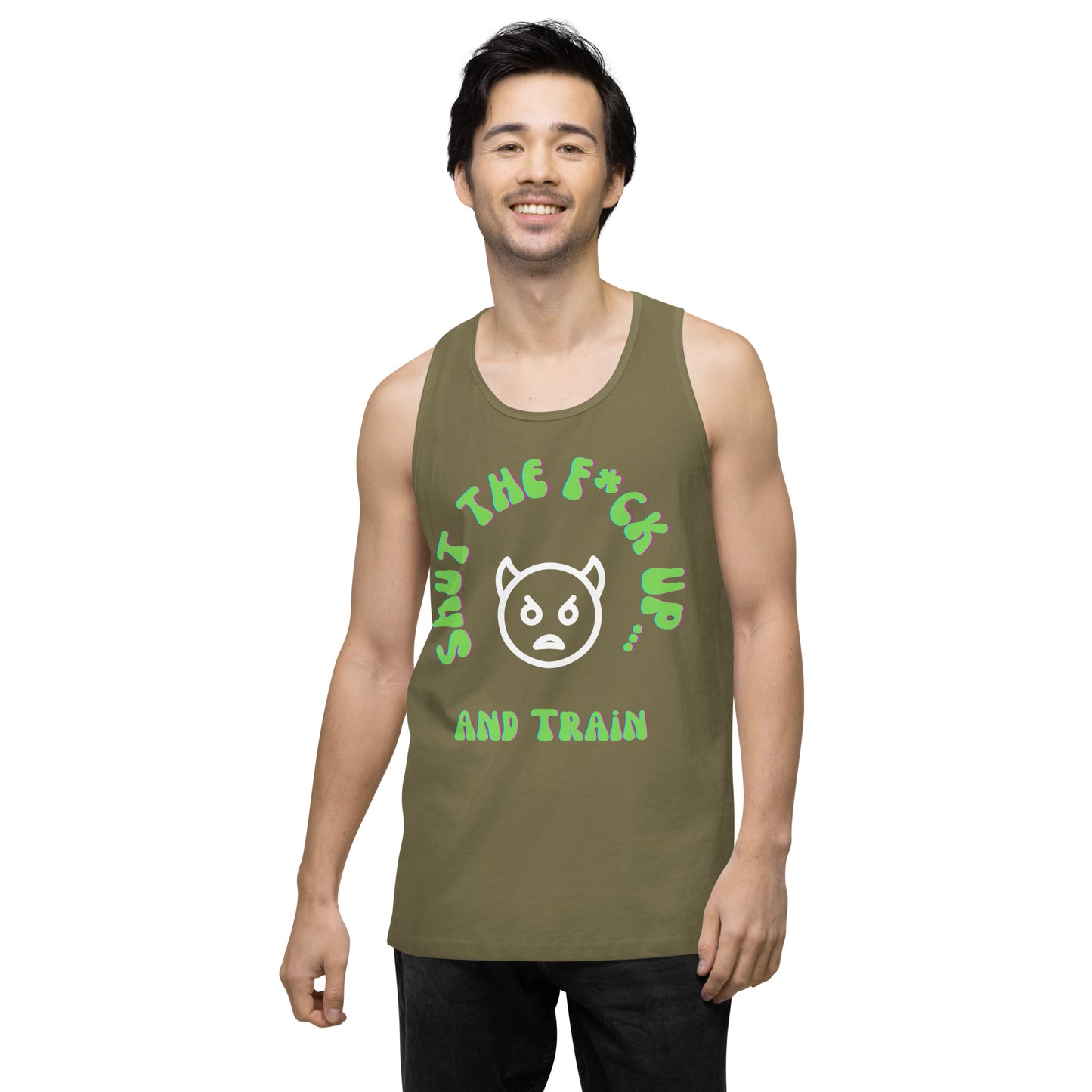 STFU and Train Devil Men’s premium tank top