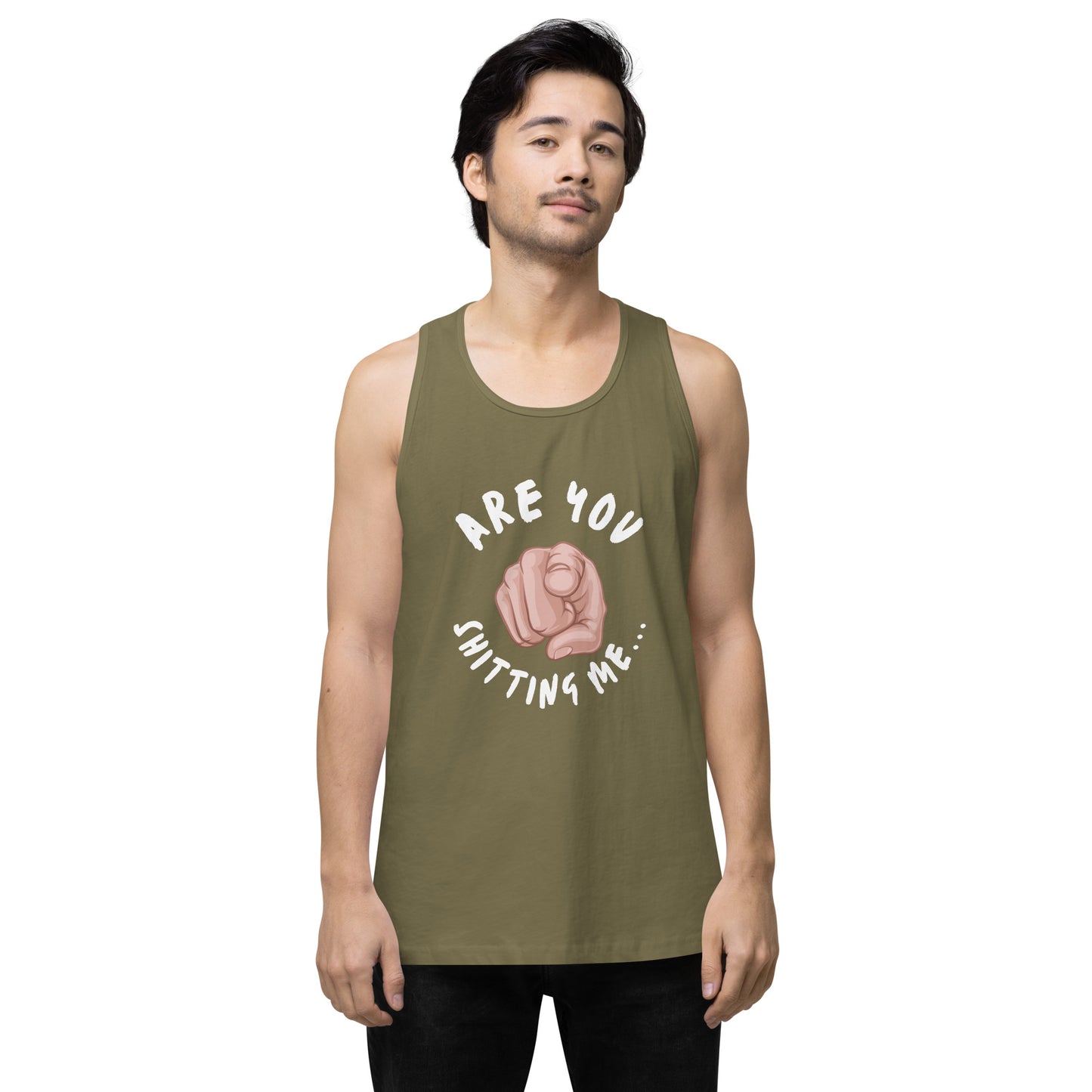 Are You Shitting Me Point Men’s premium tank top