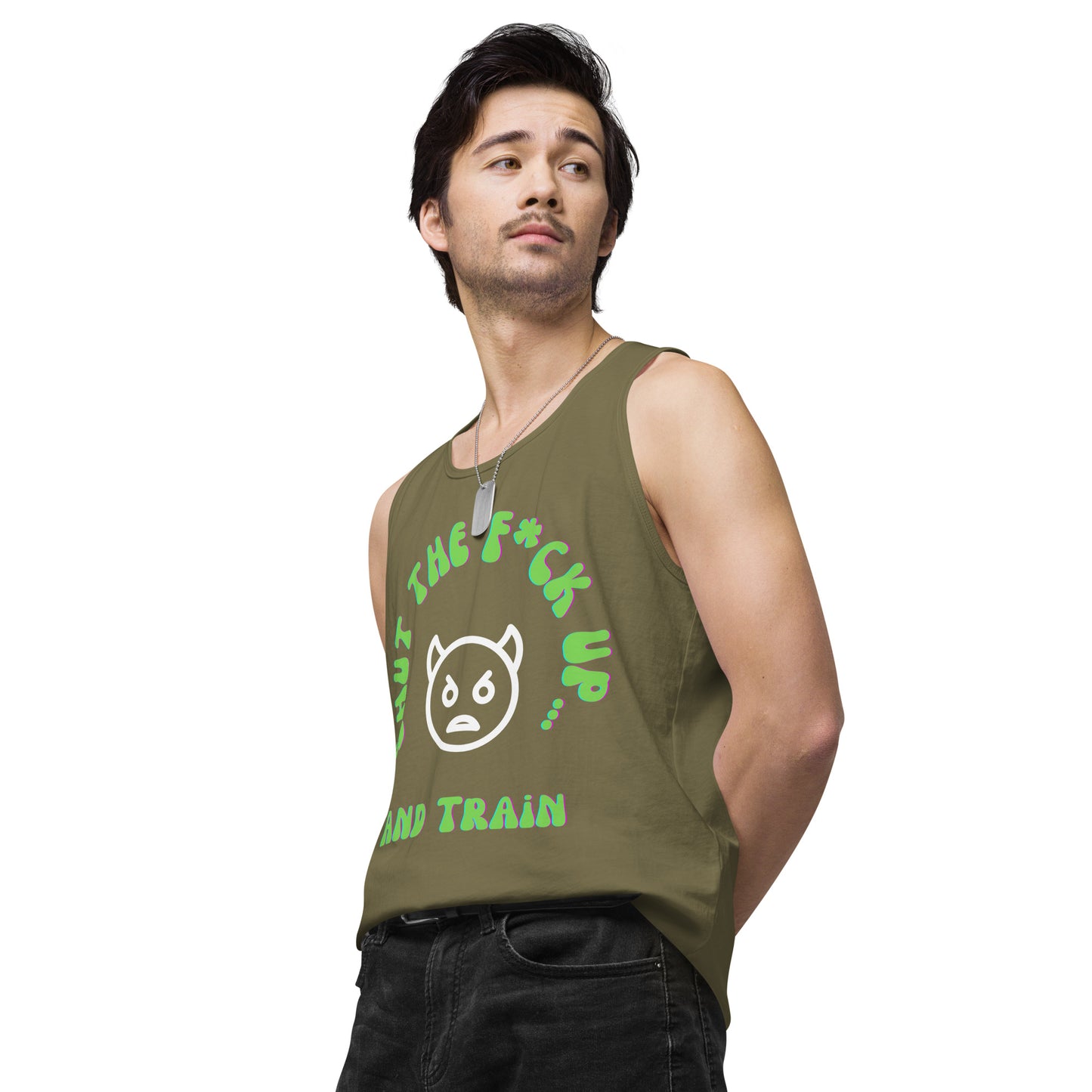 STFU and Train Devil Men’s premium tank top