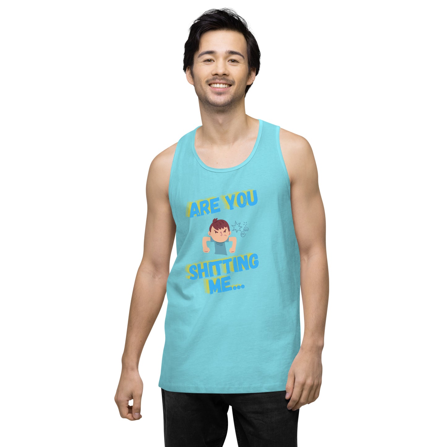 Are You Shitting Me Angry Guy Men’s premium tank top