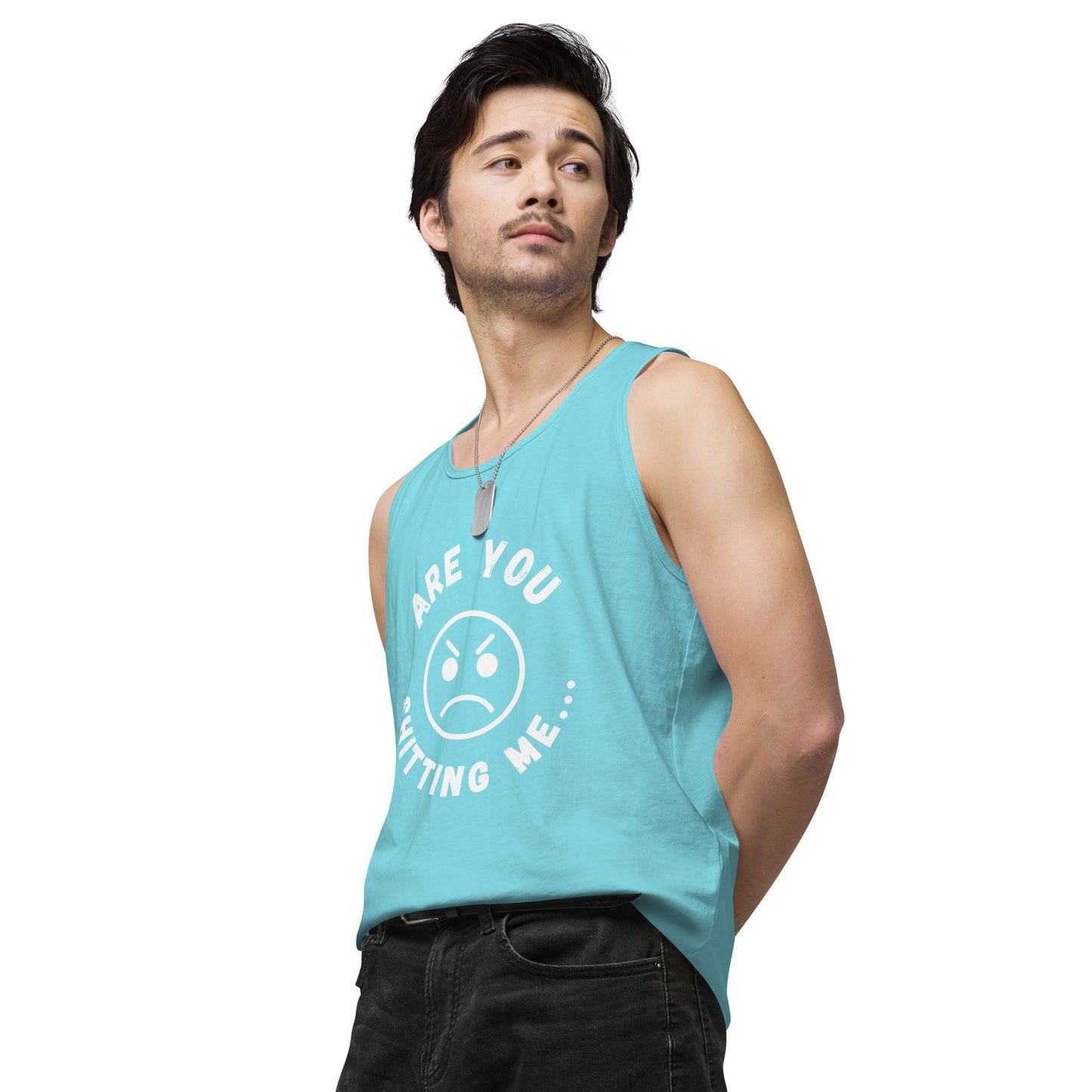 Are You Shitting Me Angry Face Men’s premium tank top