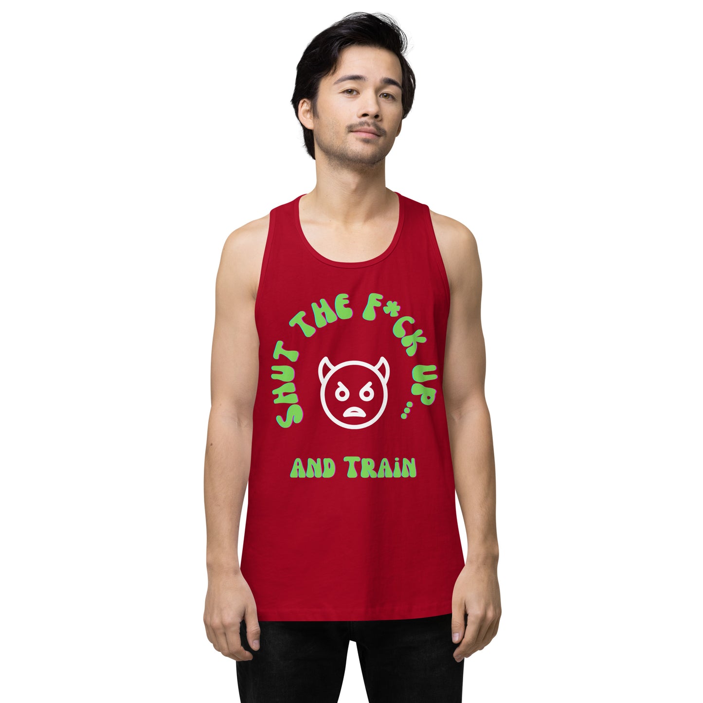 STFU and Train Devil Men’s premium tank top