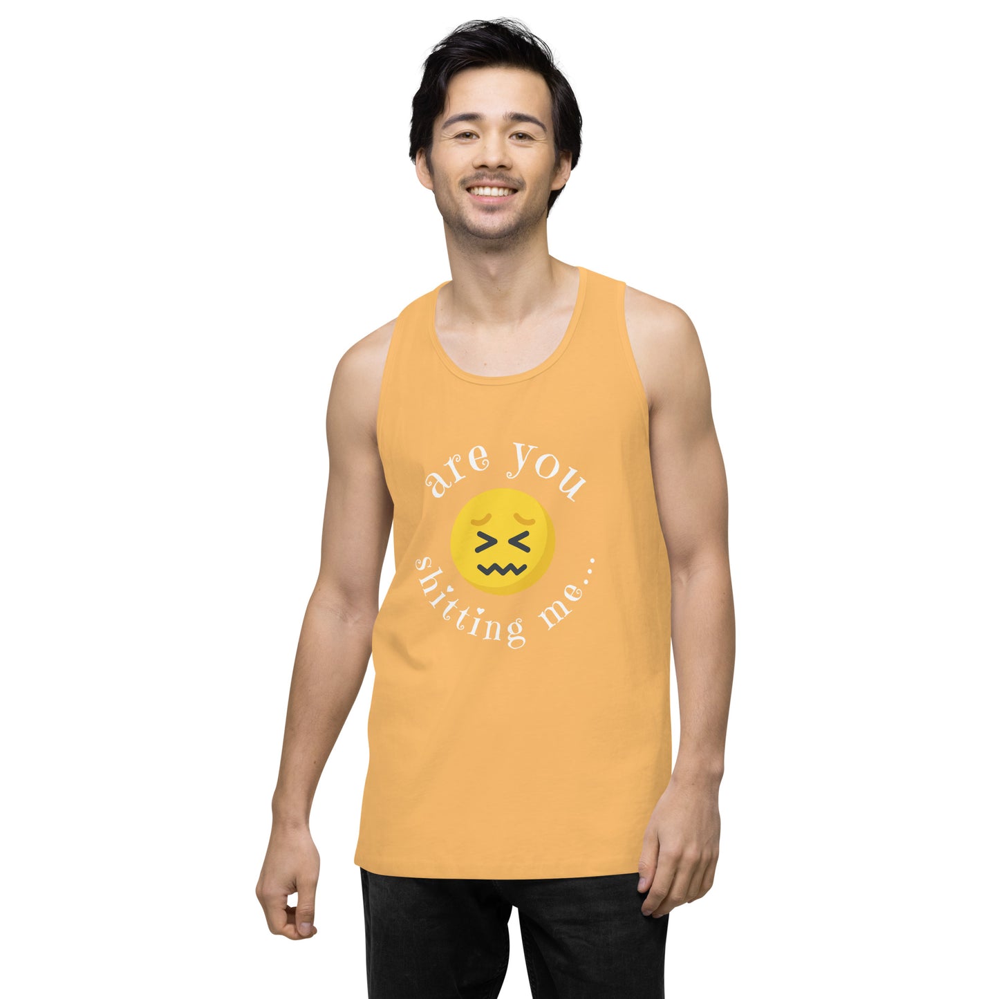 Are You Shitting Me Emoji Anger Men’s premium tank top