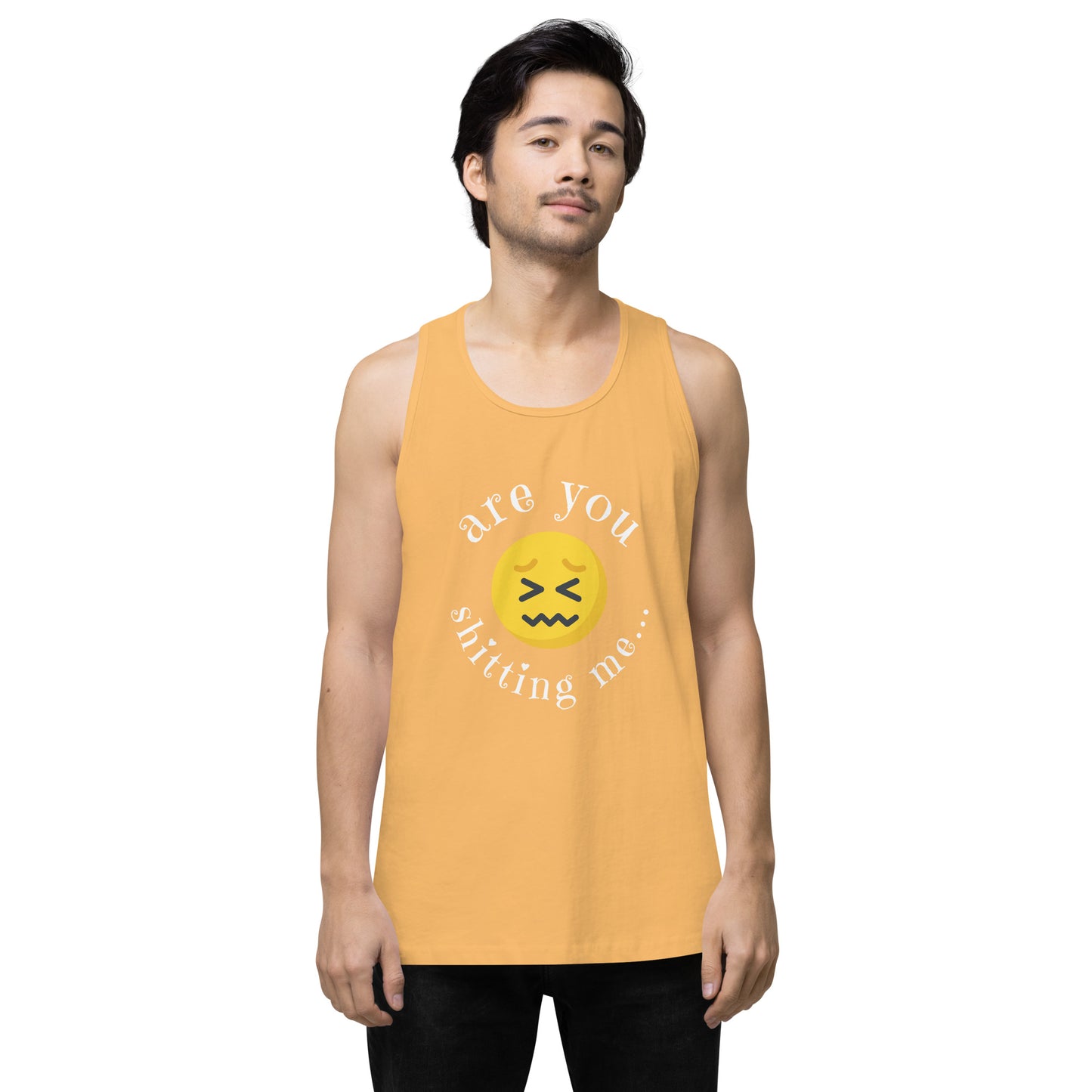 Are You Shitting Me Emoji Anger Men’s premium tank top