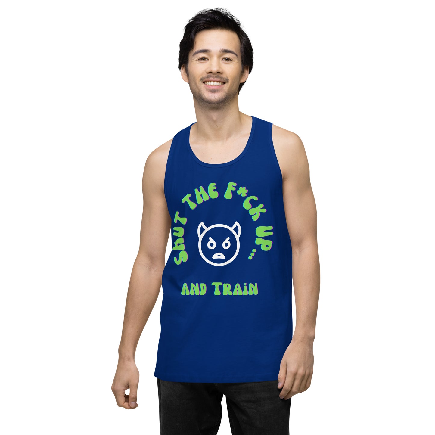 STFU and Train Devil Men’s premium tank top