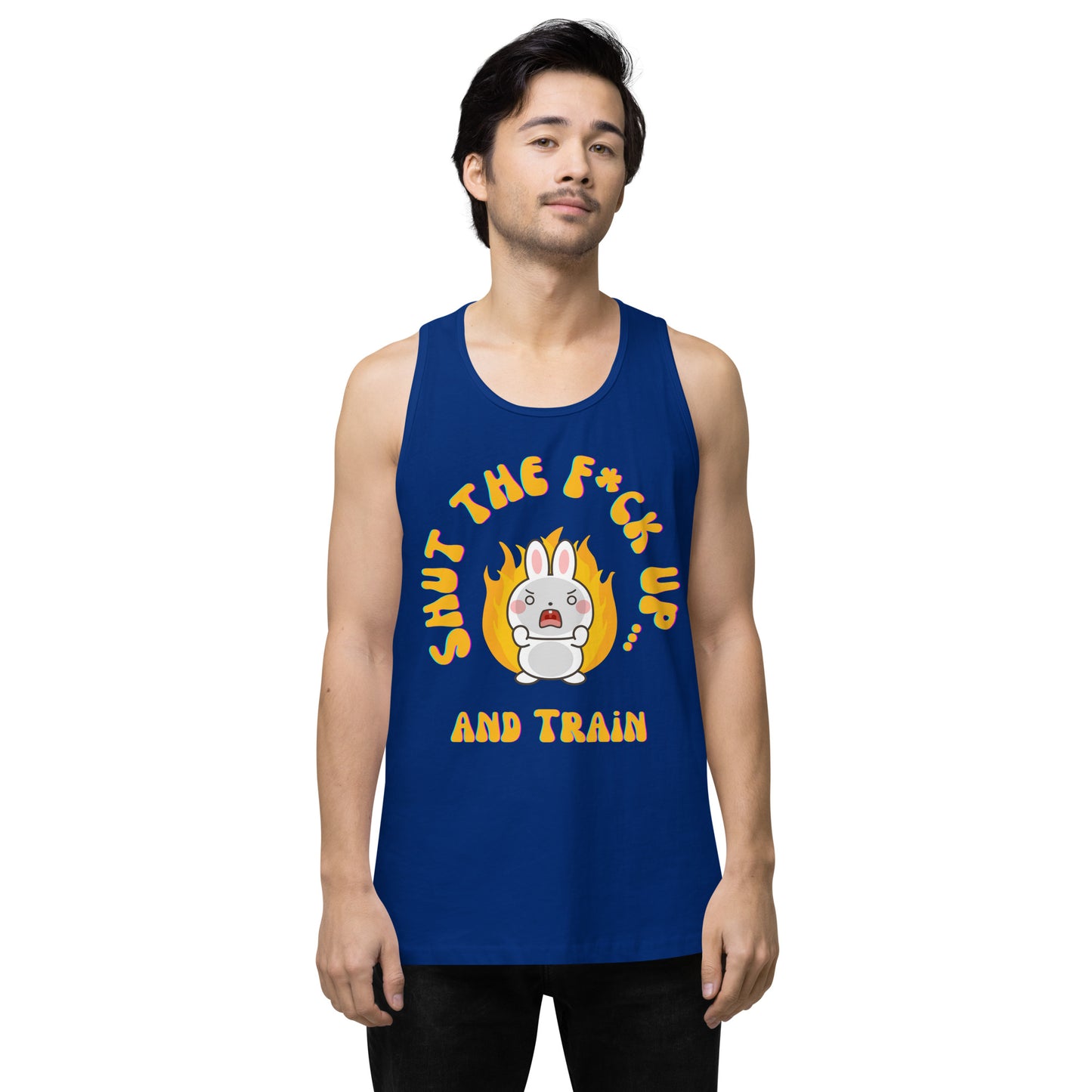 STFU and Train Bunny Men’s premium tank top