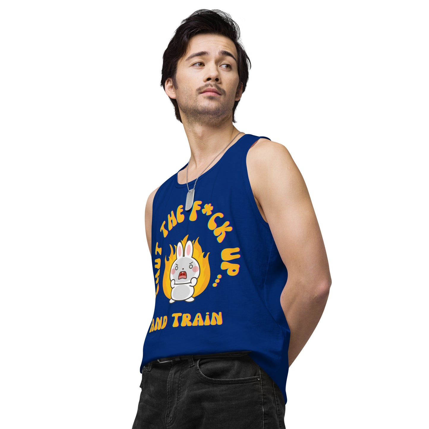 STFU and Train Bunny Men’s premium tank top