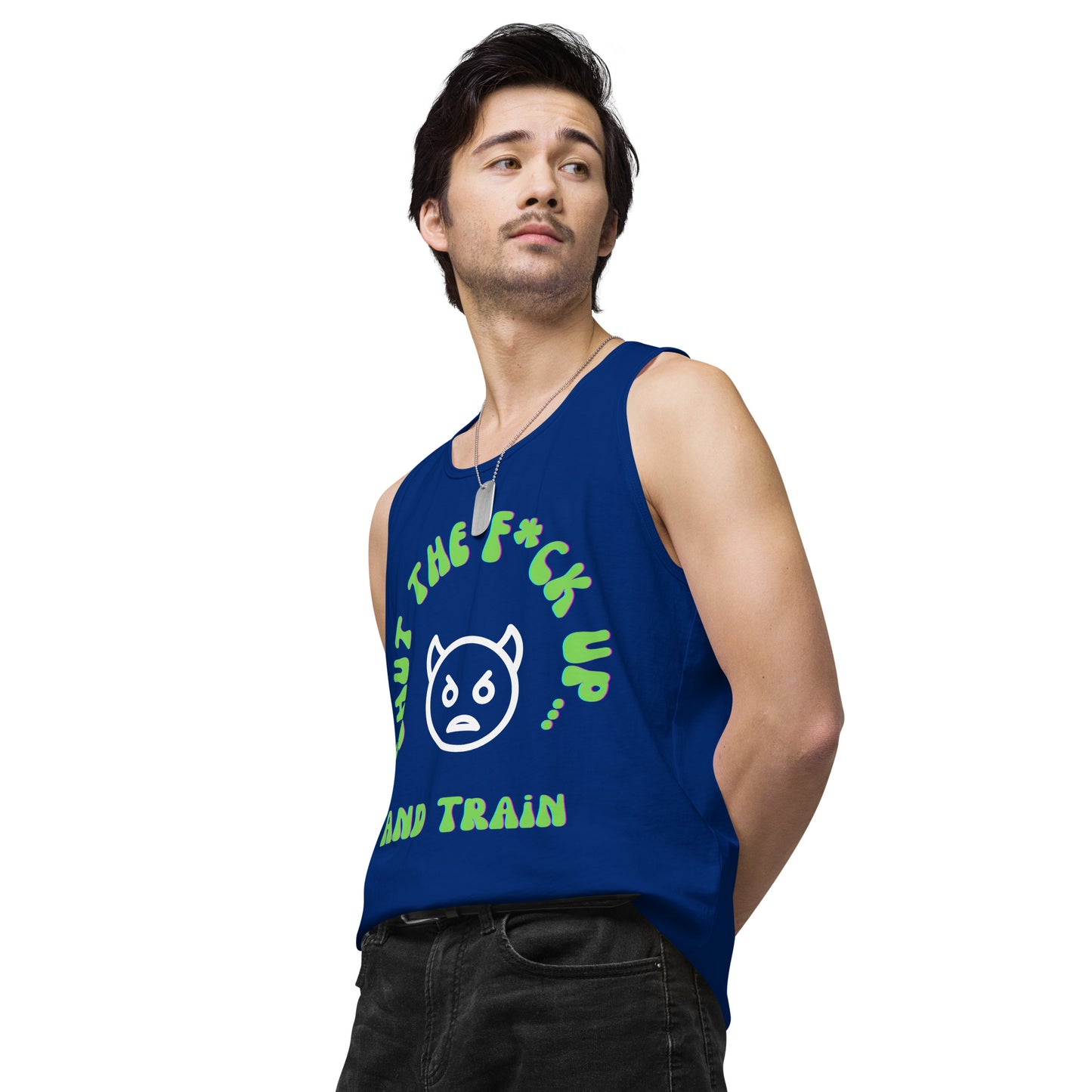 STFU and Train Devil Men’s premium tank top