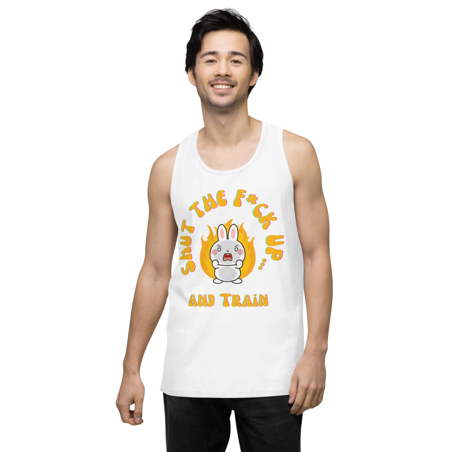 STFU and Train Bunny Men’s premium tank top