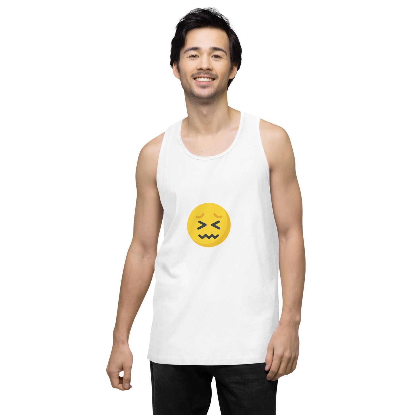 Are You Shitting Me Emoji Anger Men’s premium tank top