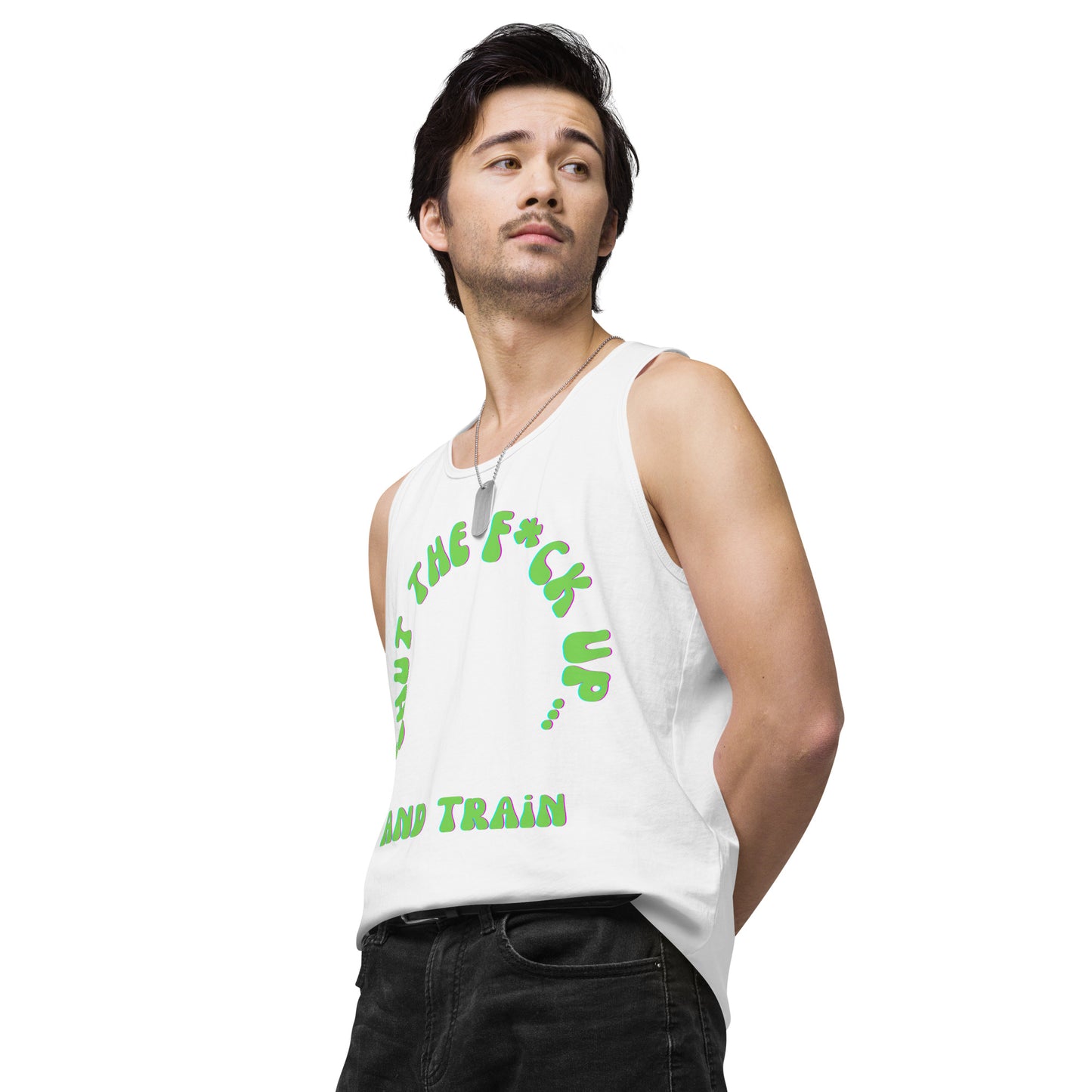 STFU and Train Devil Men’s premium tank top