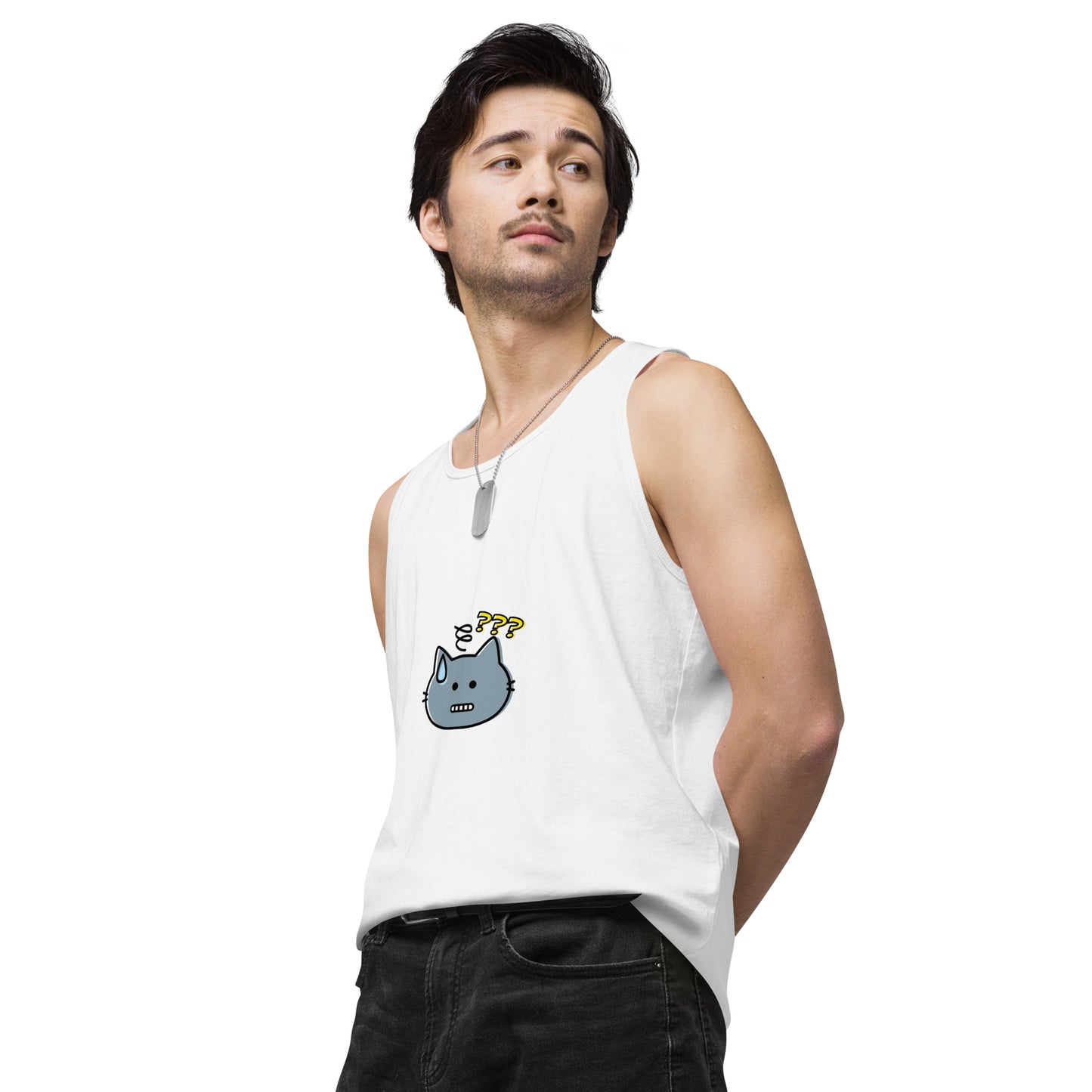 Are You Shitting Me Cat ??? Men’s premium tank top