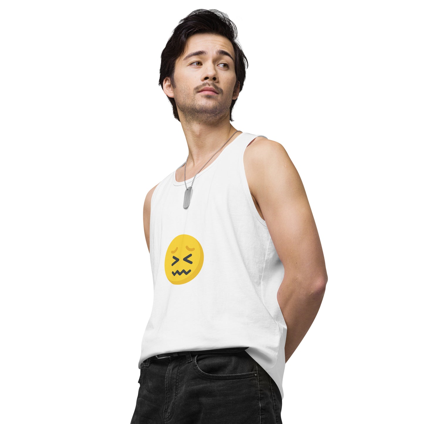 Are You Shitting Me Emoji Anger Men’s premium tank top