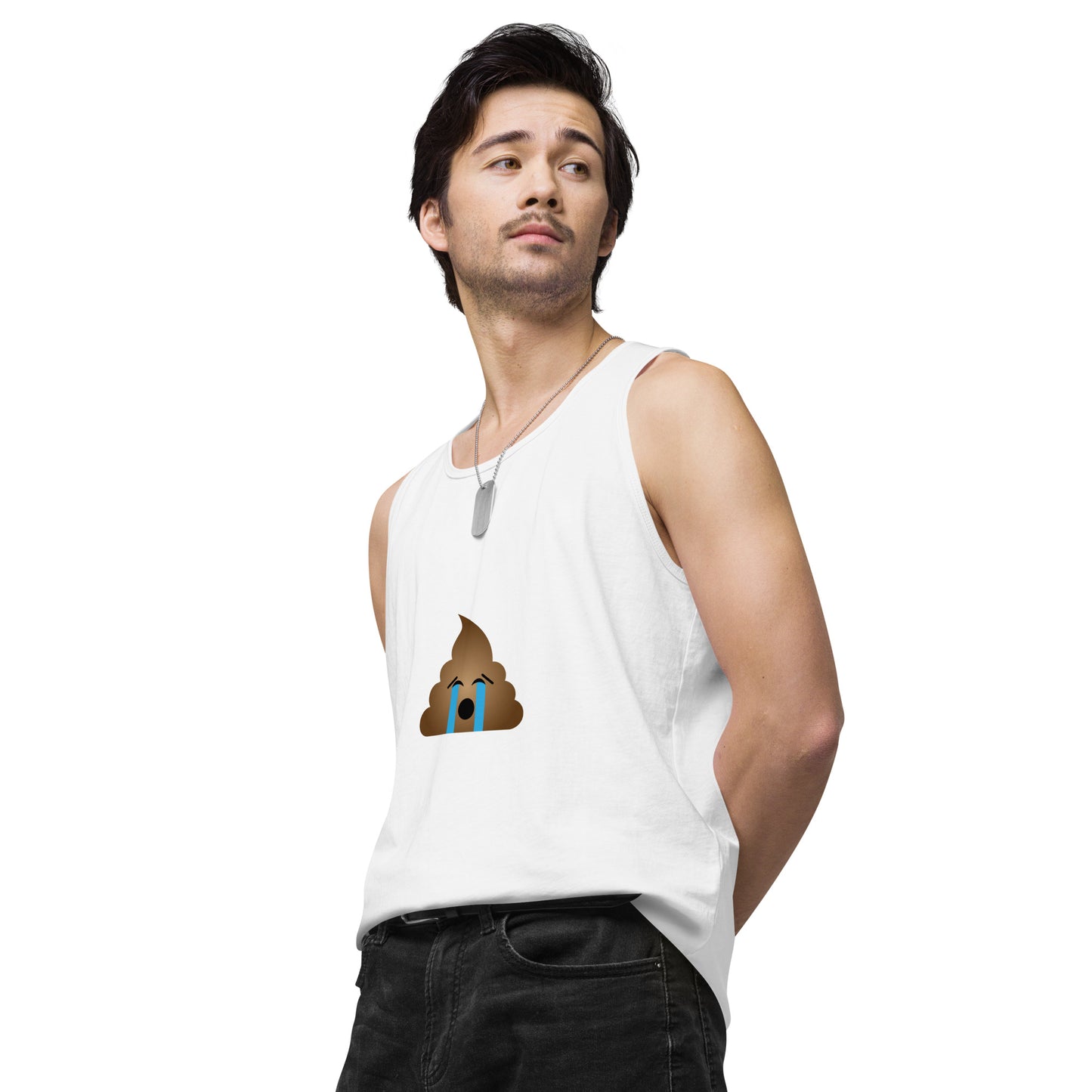 Are You Shitting Me Emoji Turd Men’s premium tank top