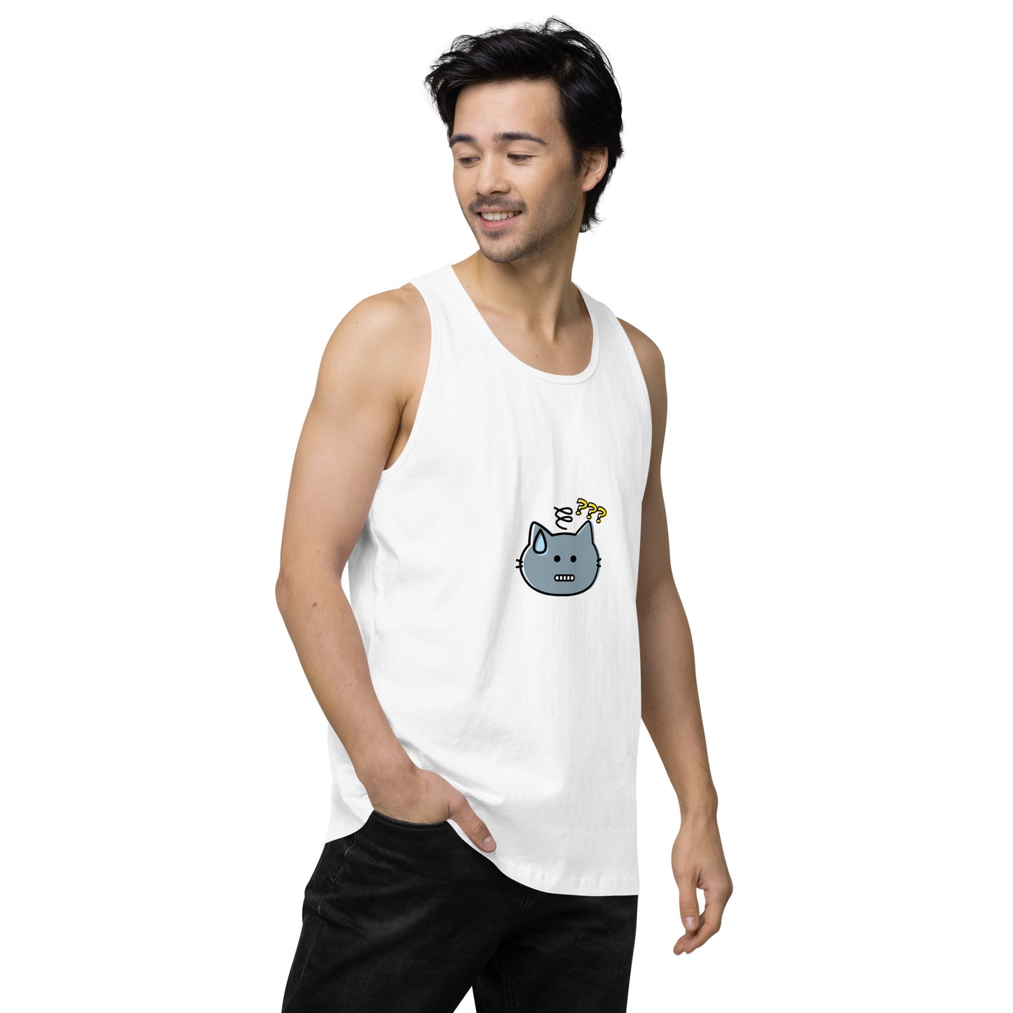 Are You Shitting Me Cat ??? Men’s premium tank top