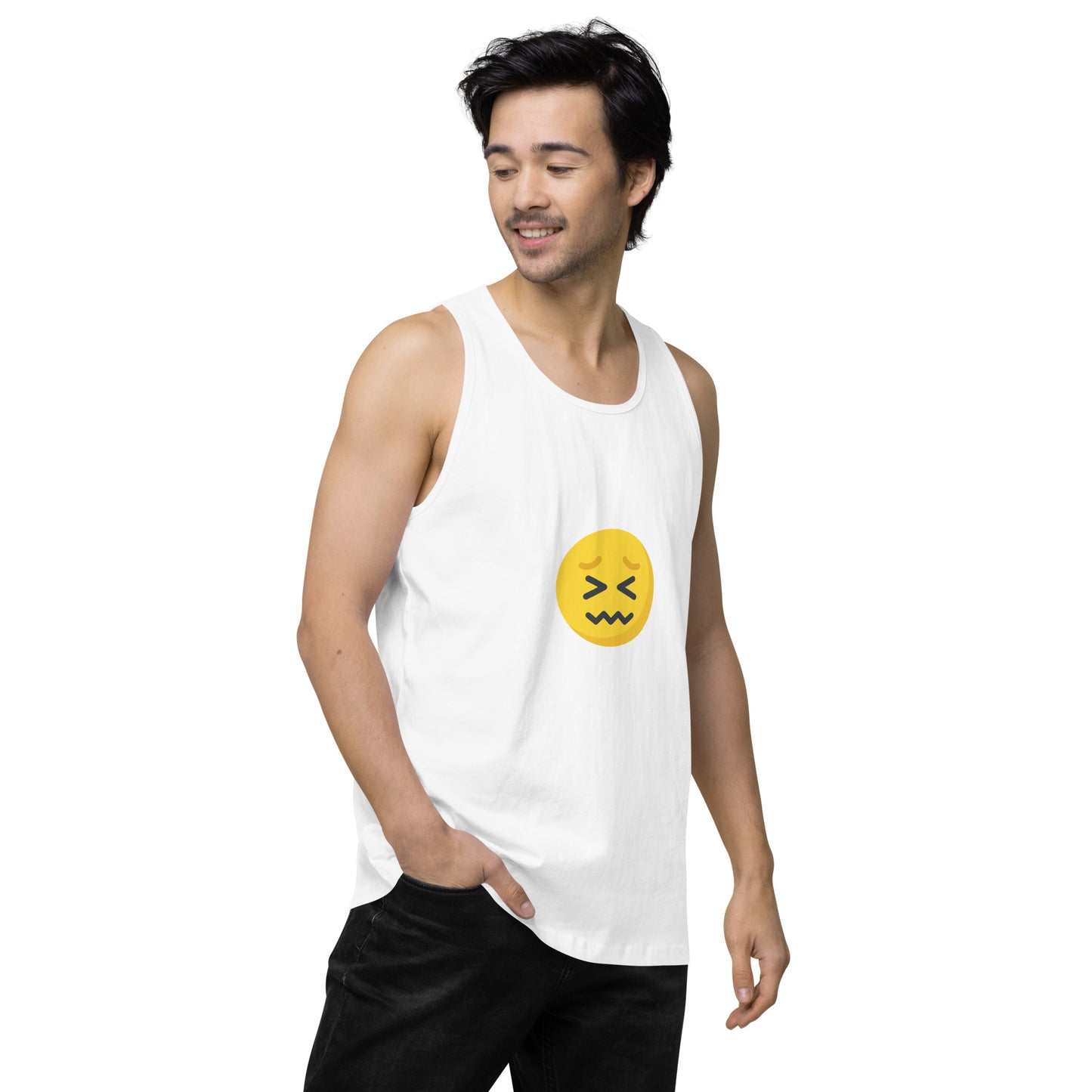 Are You Shitting Me Emoji Anger Men’s premium tank top