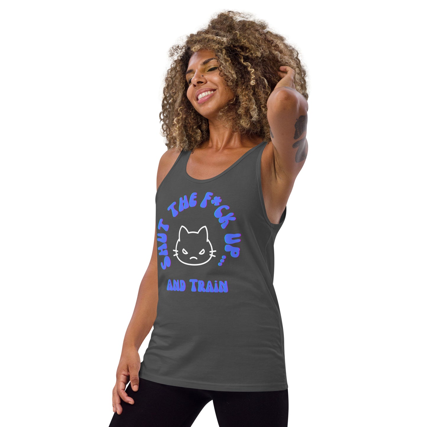 STFU & Train Mad Cat Unisex Tank Top