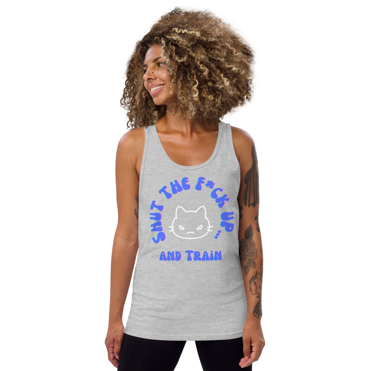 STFU & Train Mad Cat Unisex Tank Top