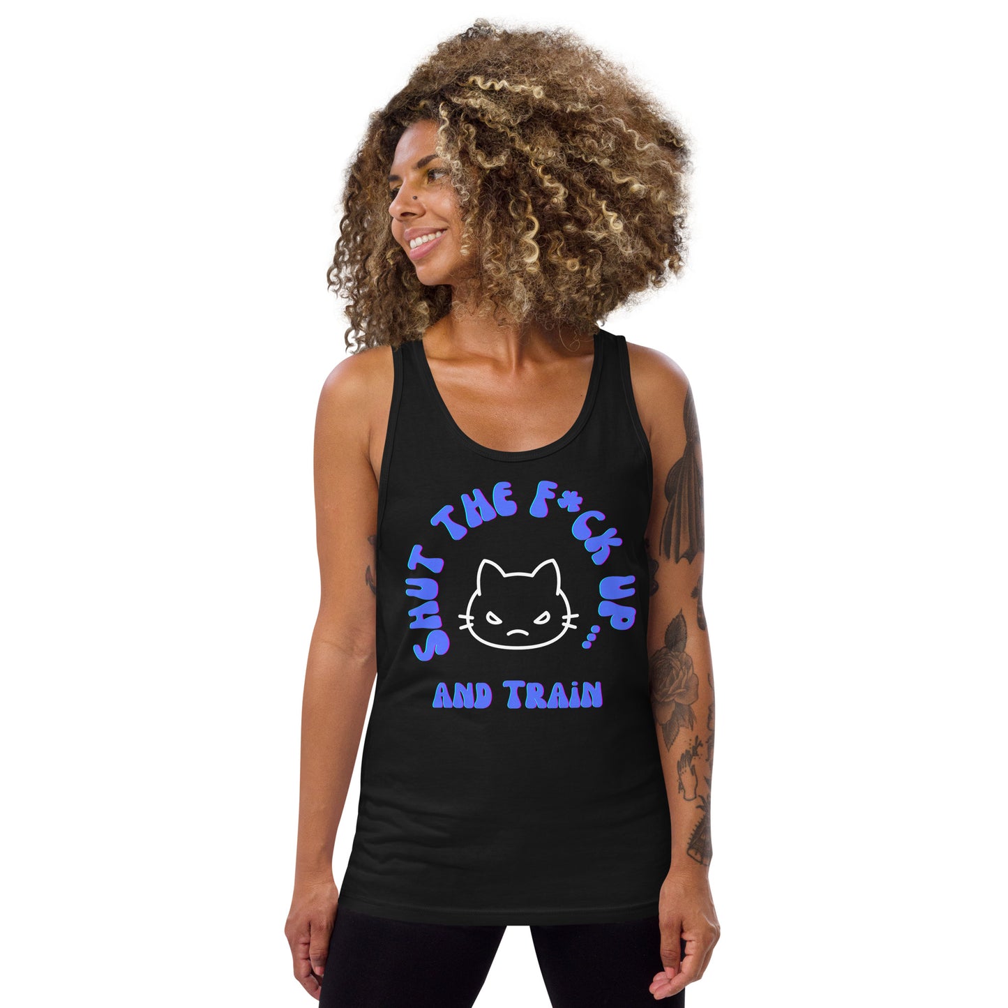 STFU & Train Mad Cat Unisex Tank Top