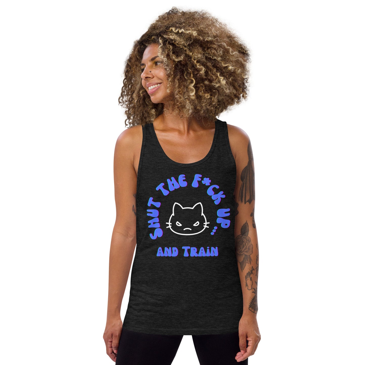 STFU & Train Mad Cat Unisex Tank Top