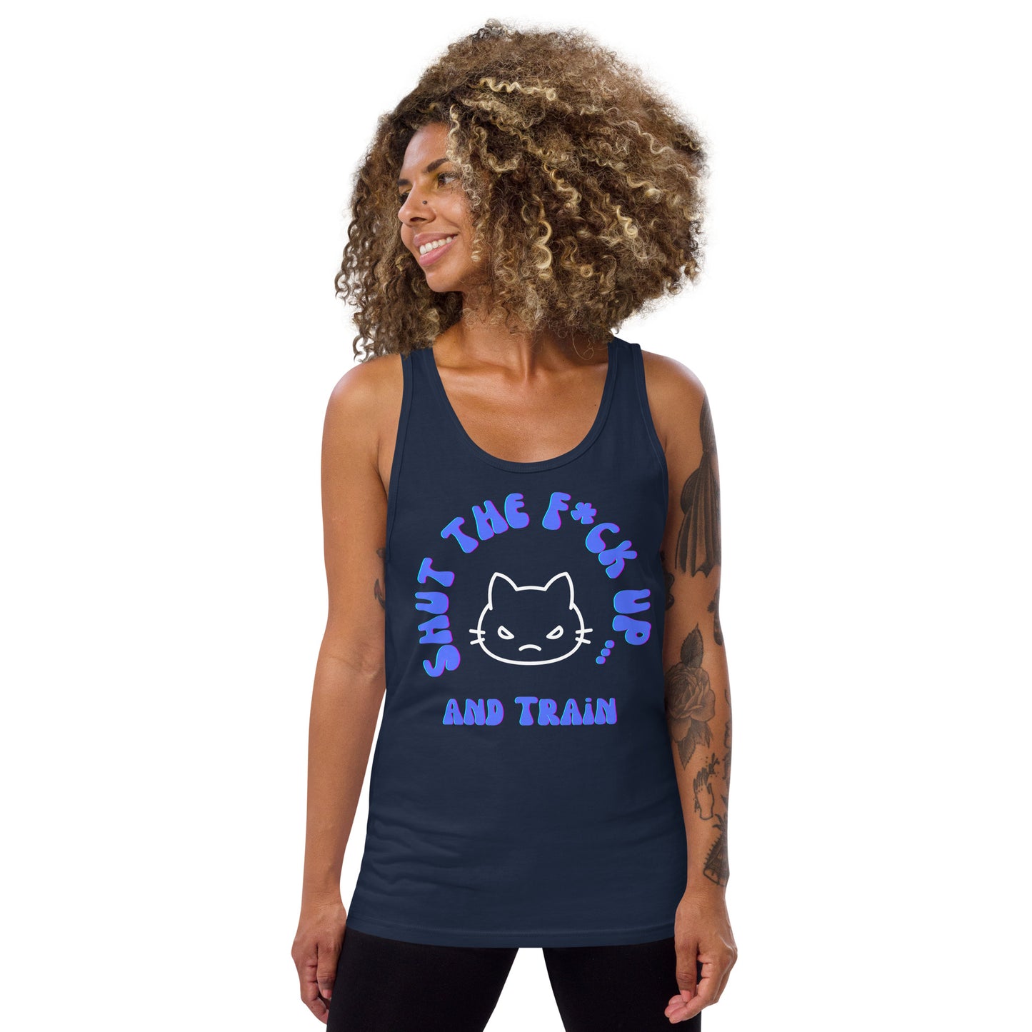 STFU & Train Mad Cat Unisex Tank Top