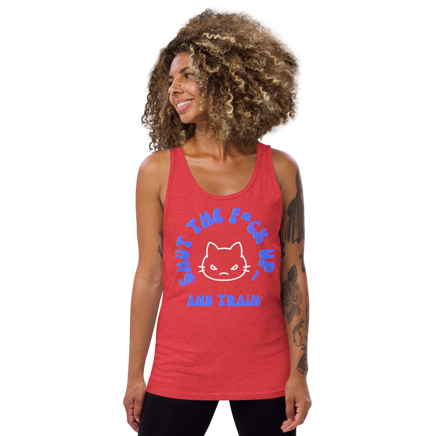 STFU & Train Mad Cat Unisex Tank Top